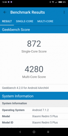 Xiaomi redmi 5 פלוס: Geekbench