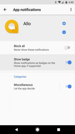O Android: הודעות שלא נקראו