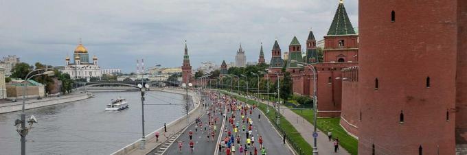 מרתון מוסקבה 2015: התוואי עובר מבנים היסטוריים רבים