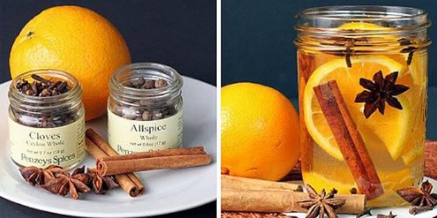 טעמים טבעיים של הבית: טעמו של תפוז, קינמון, ציפורן ואניס