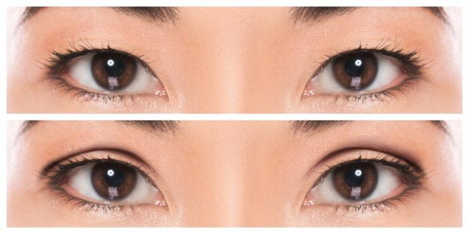 כדי לקבוע את צורת העיניים, הביטו בעפעף העליון. אם אין קמט מורגש, יש לך עיניים חד-אחידות, אם ישנן עיניים שאינן חד-מוצקות