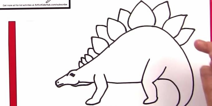 איך לצייר סטגוזאורוס: הוסף רגליים וצלחות