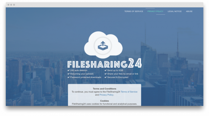 FileSharing24 מסך