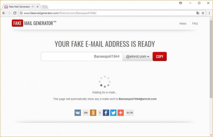 דוא"ל הזמני: Fake Mail מחולל