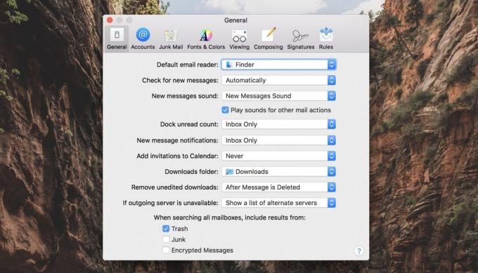 Apple Mail: הגדרות MacOS